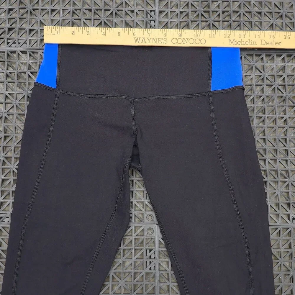 Lululemon Legging Blue Cropped Color Block Embody Gym Running Women's 6